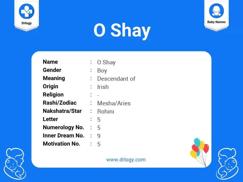 O Shay Name Meaning